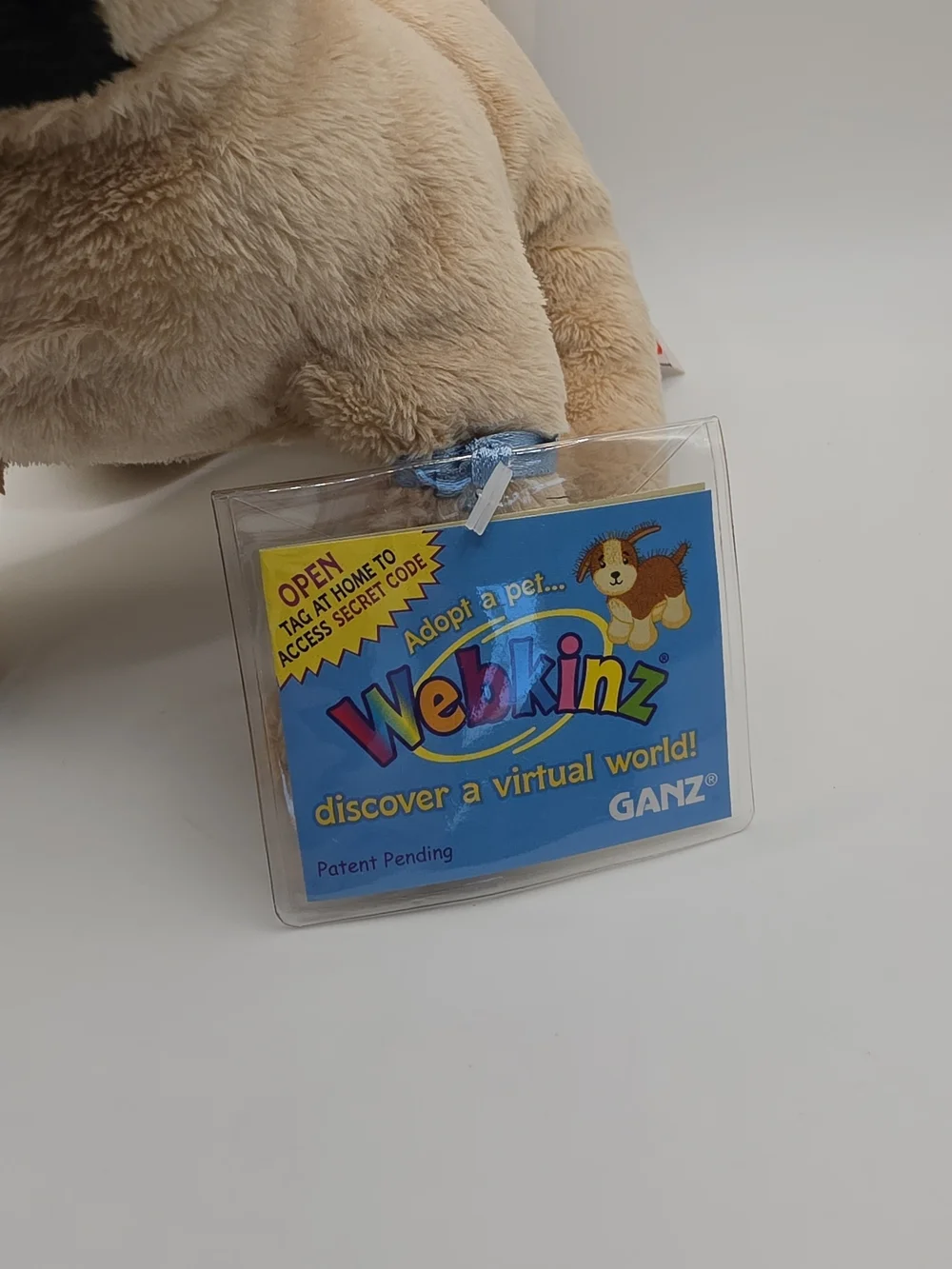 Webkinz Plush Pug Dog Toy - Beige and Black